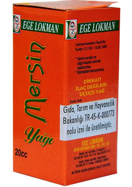 Mersin Yağı 20 cc