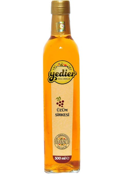 Doğal Fermantasyon Katkısız İçilebilir Üzüm Sirkesi Cam Şişe 500 ml fırsatları