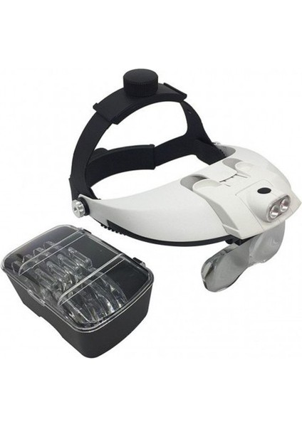 5 Mercekli Çok Fonksiyonlu Başlık Tip Işıklı Büyüteç 81001H fiyatları