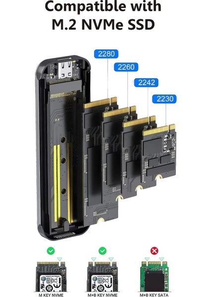 Nvme M.2 SSD Disk Kutusu | USB 3.1 Type-C 10GBPS