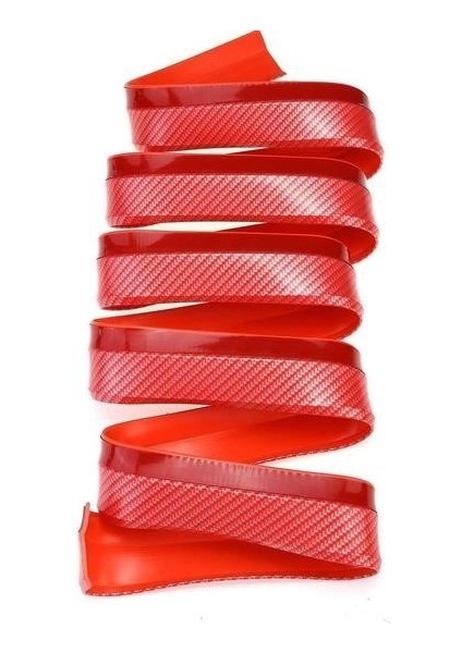 Kırmızı Renkli 2,5 Metre Araba Oto Ön Tampon Koruyucu Kauçuk Pratik Tampon Şerit Bant Döşeme indirimleri