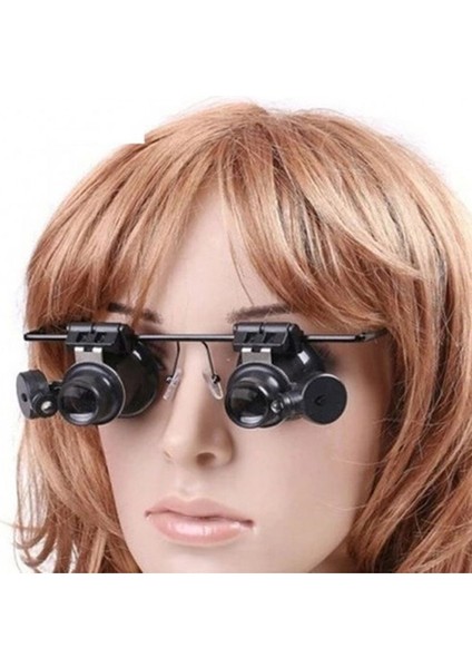 Gözlük Model Çıft LED Aydınlatma Saat Onarımı Için Büyüteç fırsatları