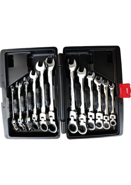 12 Parça Mafsallı Çırçırlı Kombine Taşıma Çantalı Anahtar Seti