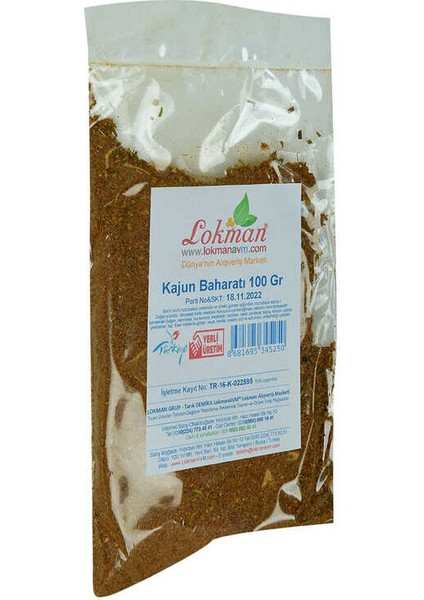 Kajun Baharatı 100 gr Paket