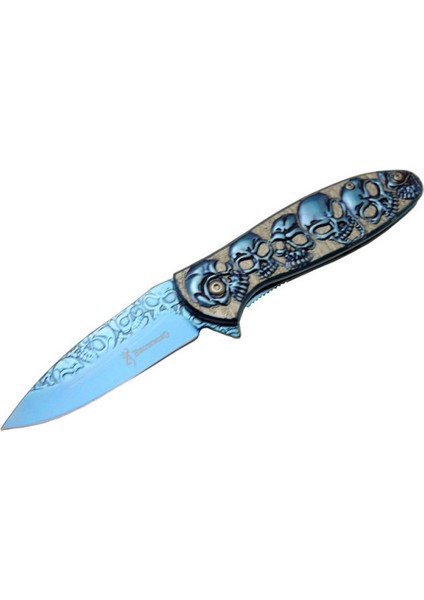Browning YSTL2955BL Kurukafa Blue Çakı 19,5 cm Manuel, Kemerlikli