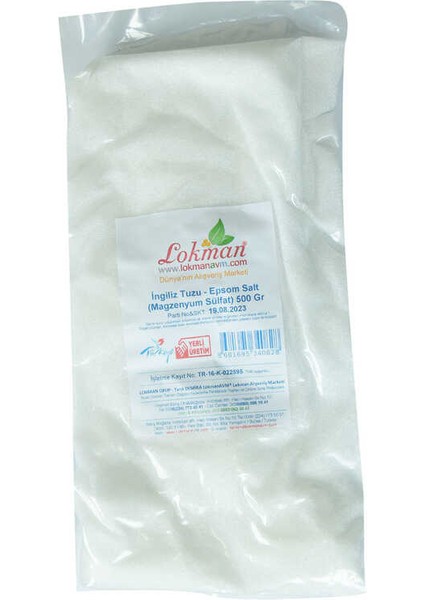 İngiliz Tuzu Yenilebilir Epsom Salt Magzenyum Sülfat 500 gr fiyatları