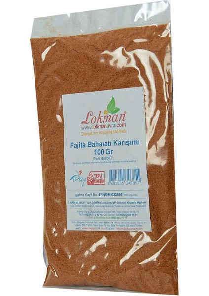 Fajita Baharatı Karışımı 100 gr Paket