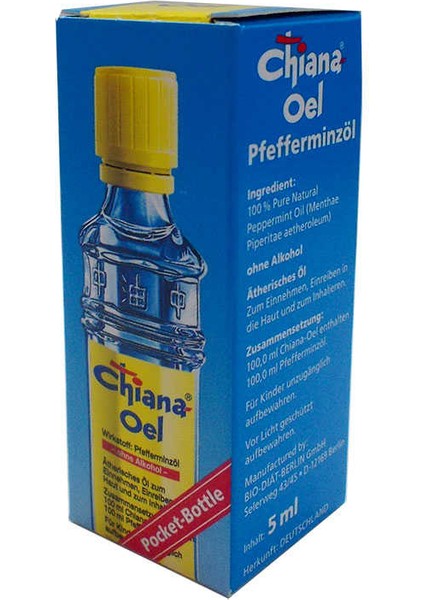 Çin Yağı 5 ml - Yüzde 100 Saf Doğal Nane Yağı