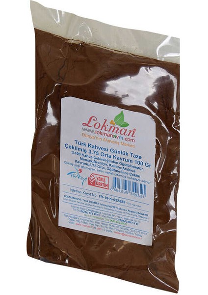 Türk Kahvesi Günlük Taze Çekilmiş 3.75 Orta Kavrum 100 gr Paket modelleri