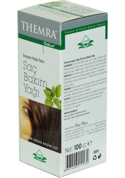 Bitkisel Isırgan Yağı Özlü Yağlı ve Cansız Saç Bakım Yağı 100 cc modelleri