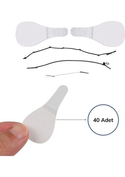 40 Adet Lastikli Yüz Kaş Göz Boyun Gerdirme Kaldırma Bantları indirimleri