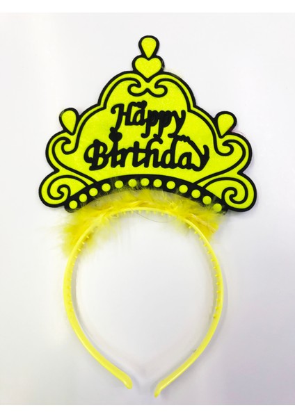 Happy Birthday Yazılı Neon Renk 12 Adet modelleri