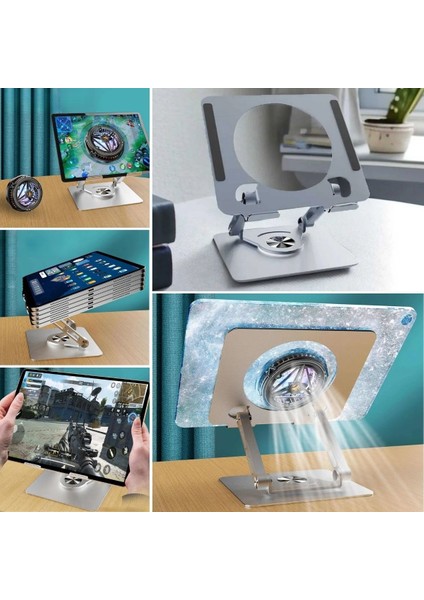 360 Derece Dönebilen Yükseltilmiş Masaüstü Ayarlanabilir L Tablet Standı indirimleri