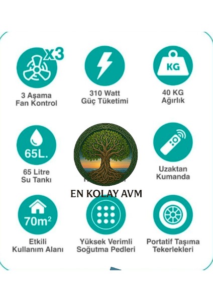 Portatif Su Soğutmalı Mobil Inverter Soğutucu Klima