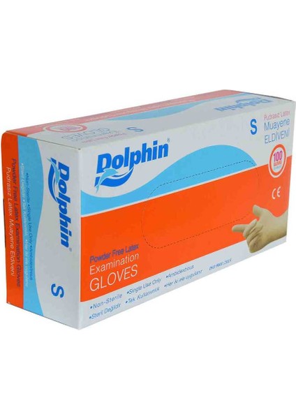 Pudrasız Beyaz Latex Muayene Eldiveni Küçük Boy (S) 100 Lü Paket
