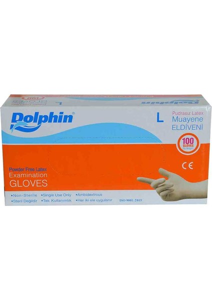 Pudrasız Beyaz Latex Muayene Eldiveni Büyük Boy (L) 100 Lü Paket fırsatları