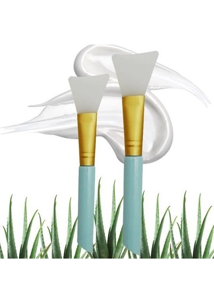 2li Silikon Temizlemesi Kolay Kullanılabilen Yüz Cilt Bakımı Maske ve Krem Spatulası fırsatları