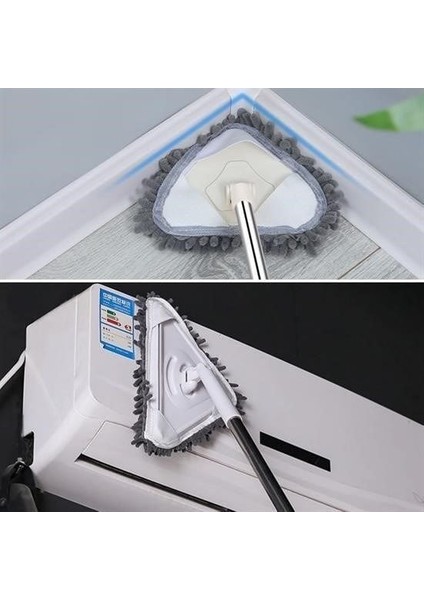 Teleskopik Saplı 150 cm Üçgen Mop Cam Duvar Tavan Fayans Parke Temizleyici Mop modelleri