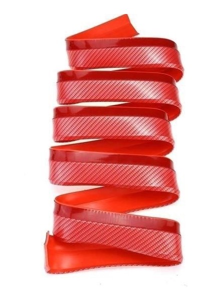 Kırmızı Renkli 2,5 Metre Araba Oto Ön Tampon Koruyucu Kauçuk Pratik Tampon Şerit Bant Döşeme fırsatları