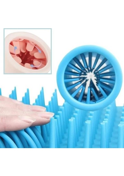 Silikon Jel Fırçalı Kedi Köpek Pati Ayak Temizleme Kovası Büyük modelleri