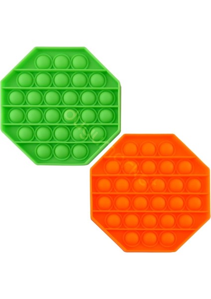 Sekizgen Tek Renk Pop Push It Anti Baloncukları Bubble Fidget