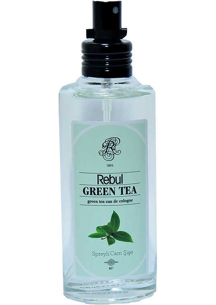 Yeşil Çay Kolonyası 80 Derece Cam Şişe Sprey Green Tea 100 ml