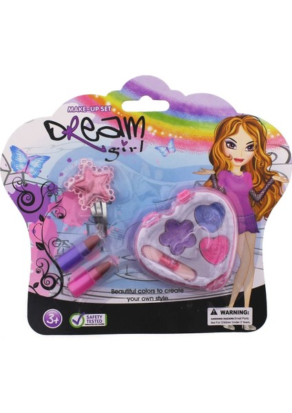 Çıt Çıt Tokalı Kalp Kutu Mini Makyaj Seti