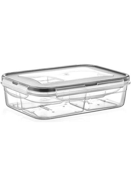 4 Bölmeli Sızdırmaz Contalı Kilitli Kapaklı 1 Litre Erzak Saklama Kabı -520