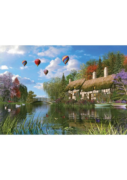 Puzzle 1000 Parça Old River Cottage Eski Nehir Kır Evi