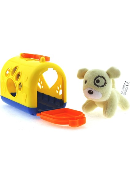 Taşıma Çantalı Peluş Sarı Yavru Köpek