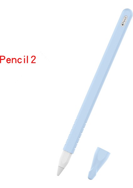Apple Pencil (2. Nesil) Için Yumuşak Silikon Kalem Eldivenleri - Mavi (Yurt Dışından)