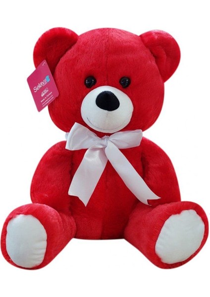 1178 Selay, Oturan Ayı 37 cm Kırmızı