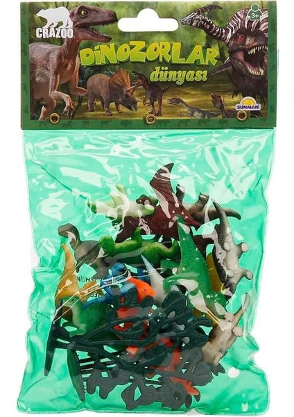 0705 Dinozorların Dünyası Poşetli Hayvan Oyun Seti