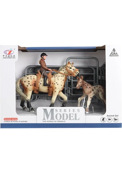 Model Hayvan Seti Jokey At ve Tay Benekli
