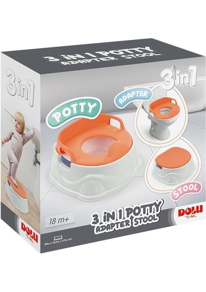 7170 Lazımlık Adaptor Basamak 3ın1 -Turuncu