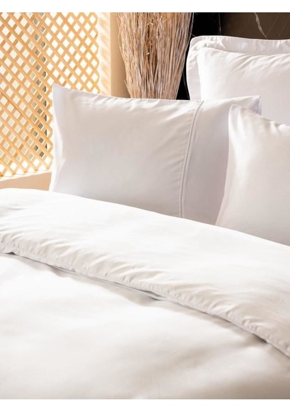 Silky Ipek Çift Kişilik Nevresim Takımı Beyaz modelleri