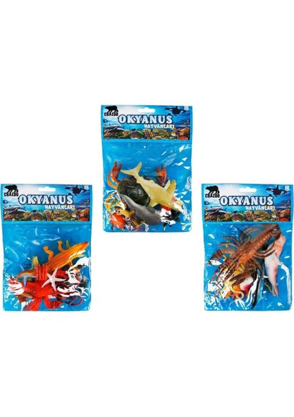 Okyanus Hayvanları Poşetli Hayvan Oyun Seti