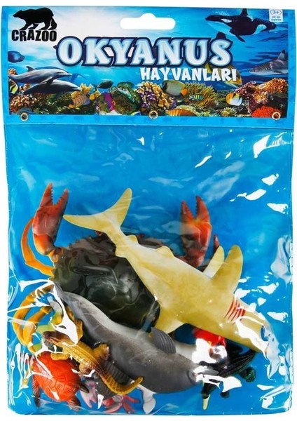 Okyanus Hayvanları Poşetli Hayvan Oyun Seti fırsatları