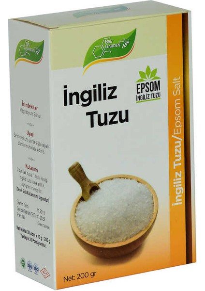 İngiliz Tuzu Yenilebilir Epsom Salt Magzenyum Sülfat 200 gr fırsatları