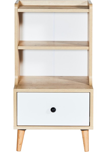 Melek Tek Çekmeceli Komodin - Safir Meşe / Beyaz modelleri