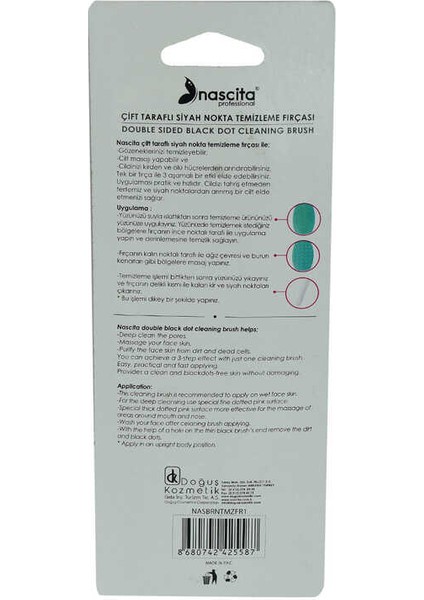 Profesyonel Çift Taraflı Siyah Nokta Temizleme Fırçası 2 Li 1 Paket modelleri
