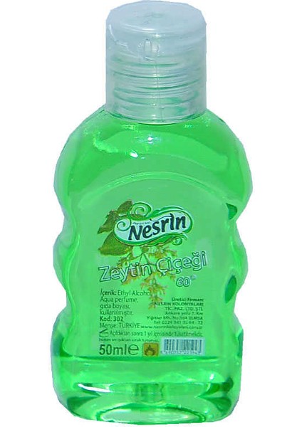 Zeytin Çiçeği Kolonyası 60 Derece Pet Şişe 50 ml