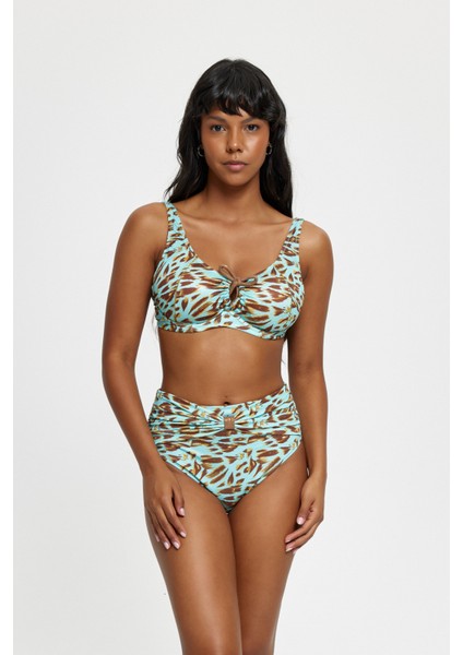 Telli Toparlayıcı Yüksek Bel Bikini Takımı