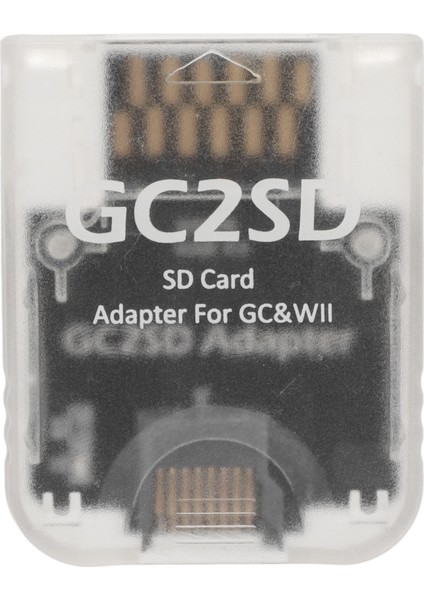 GC2SD Kart Okuyucu Tak ve Çalıştır Taşınabilir Profesyonel Oyun Konsolu Mikro Depolama Kartı Adaptörü Wii Için Gc Şeffaf (Yurt Dışından)
