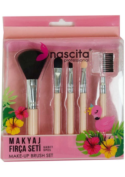Makyaj Fırça Seti 5 Li Make-Up Brush Set Professional