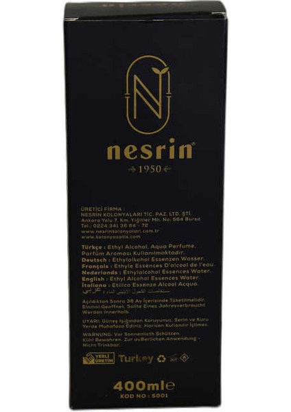 Safran Kolonyası 80 Derece Özel Seri Kutulu Pet Şişe 400 ml - Eau De Cologne fiyatları