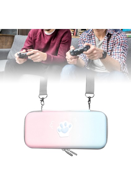Sevimli Kedi Pençesi Taşıma Çantası Pu Deri Sert Koruyucu Kılıf Omuz Askısı ve El Ipi ile Switch Oyun Konsolu Için Pembe Mavi Degrade (Yurt Dışından) indirimleri