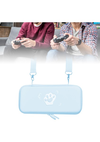 Sevimli Kedi Pençesi Taşıma Çantası Pu Deri Sert Koruyucu Kılıf Omuz Askısı ve El Ipi ile Switch Oyun Konsolu Için Sümbül Mavisi (Yurt Dışından) indirimleri