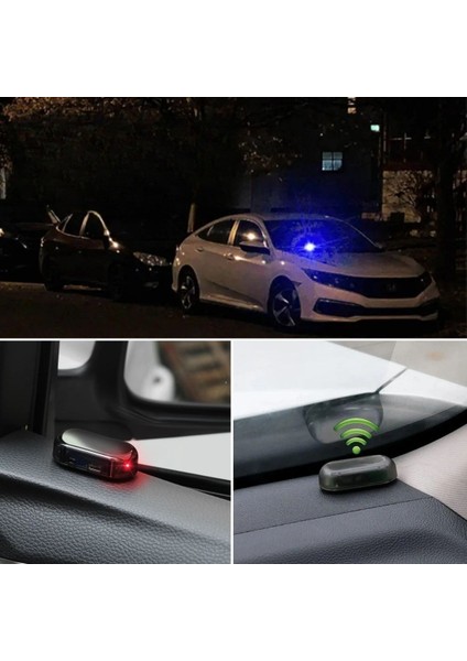 Araç Için Caydırıcı Solar Enerji Ile Şarj Olan Güçlü Yapışkanlı Işıklı Plastik Mini Sahte Alarm fiyatları