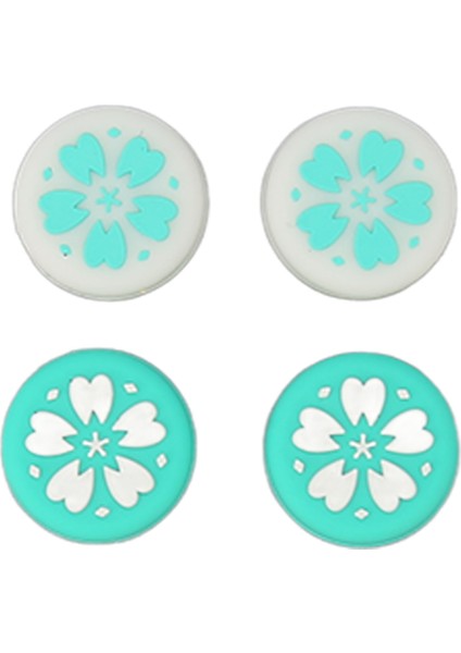 4 Adet Başparmak Tutma Kapağı Anahtar Için Yumuşak Silikon Kaymayı Önleyici Yedek Joystick Kapağı Başparmak Çubuğu Kapakları Anahtar Lite Mavi (Yurt Dışından)